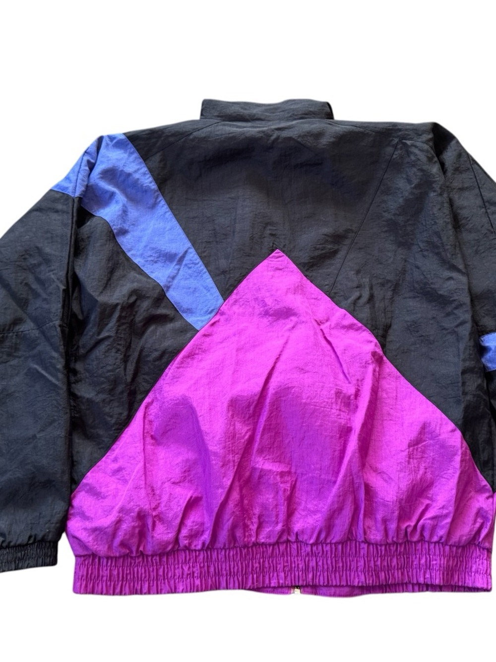 Vintage USA Olympics Windbreaker Jacket Adult Medium Purple Black Colorblock 90s - Picture 2 of 6